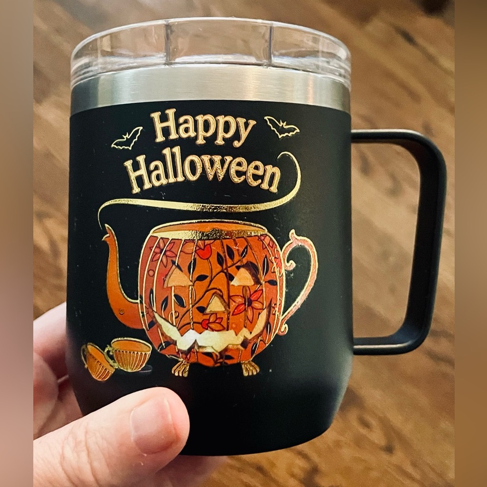 New No Box Vahdam Tea Halloween Stainless Mug Teapot Pumpkin Spice Latte